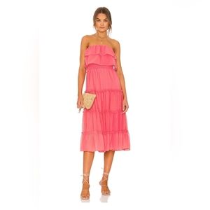 1. State Strapless Midi Dress in Juneberry
